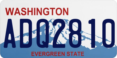 WA license plate ADQ2810