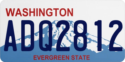 WA license plate ADQ2812