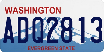 WA license plate ADQ2813