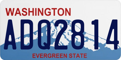 WA license plate ADQ2814