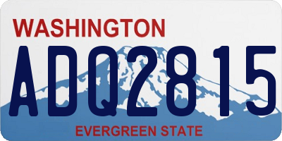 WA license plate ADQ2815
