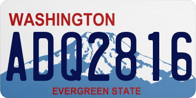 WA license plate ADQ2816