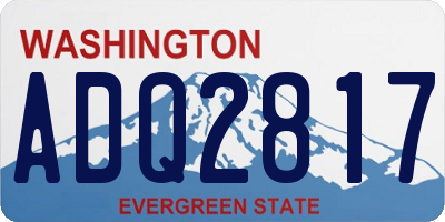 WA license plate ADQ2817