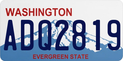 WA license plate ADQ2819