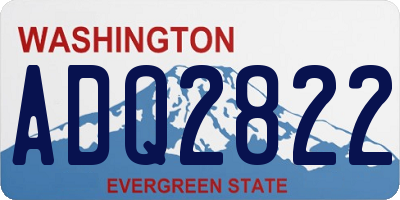WA license plate ADQ2822