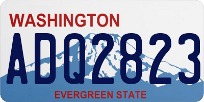 WA license plate ADQ2823