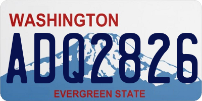 WA license plate ADQ2826