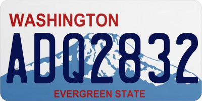 WA license plate ADQ2832
