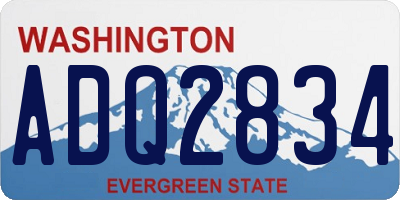 WA license plate ADQ2834