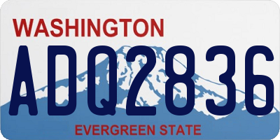 WA license plate ADQ2836