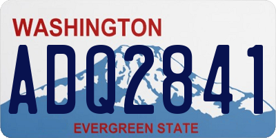 WA license plate ADQ2841