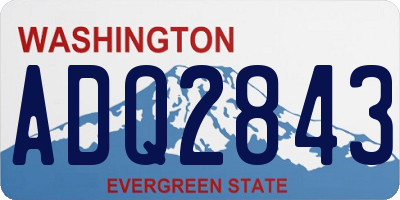 WA license plate ADQ2843