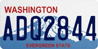 WA license plate ADQ2844