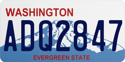 WA license plate ADQ2847