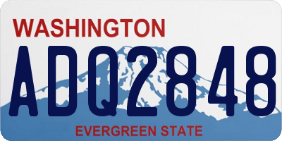 WA license plate ADQ2848