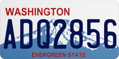 WA license plate ADQ2856