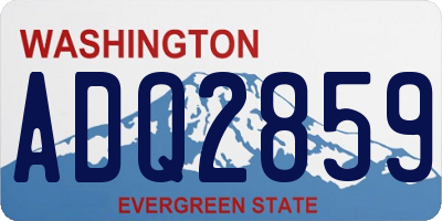 WA license plate ADQ2859