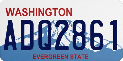 WA license plate ADQ2861