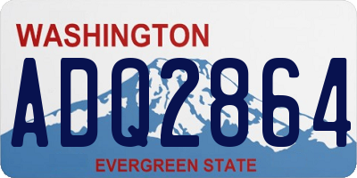 WA license plate ADQ2864