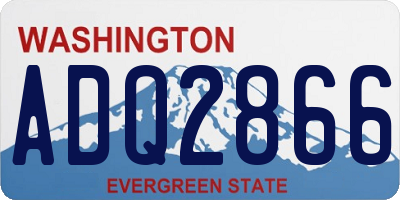 WA license plate ADQ2866