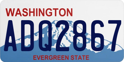 WA license plate ADQ2867