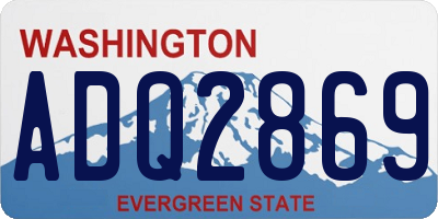 WA license plate ADQ2869