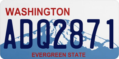 WA license plate ADQ2871