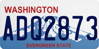 WA license plate ADQ2873