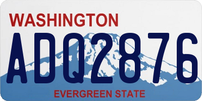 WA license plate ADQ2876