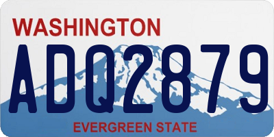 WA license plate ADQ2879
