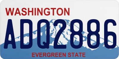 WA license plate ADQ2886