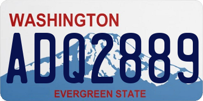 WA license plate ADQ2889