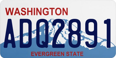 WA license plate ADQ2891