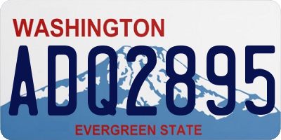 WA license plate ADQ2895