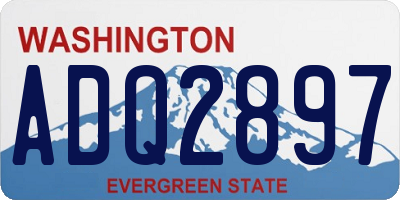 WA license plate ADQ2897