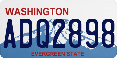 WA license plate ADQ2898
