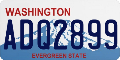 WA license plate ADQ2899