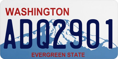 WA license plate ADQ2901