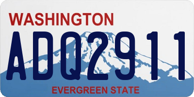 WA license plate ADQ2911