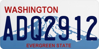 WA license plate ADQ2912