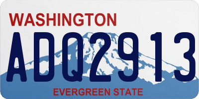WA license plate ADQ2913