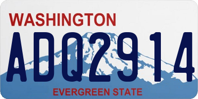WA license plate ADQ2914