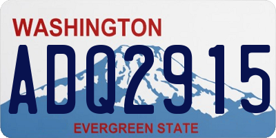 WA license plate ADQ2915