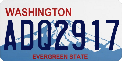 WA license plate ADQ2917