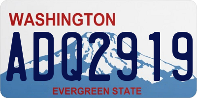 WA license plate ADQ2919