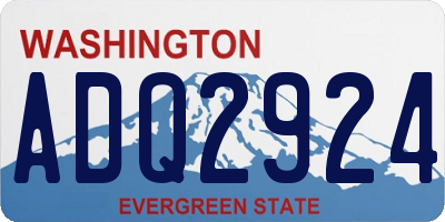 WA license plate ADQ2924