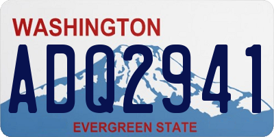 WA license plate ADQ2941