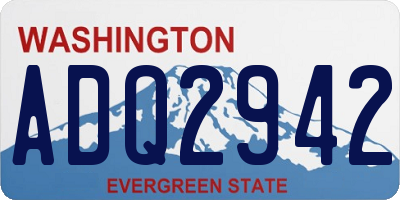 WA license plate ADQ2942