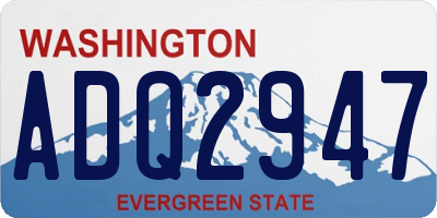 WA license plate ADQ2947