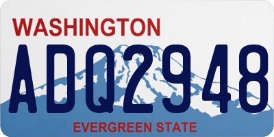 WA license plate ADQ2948